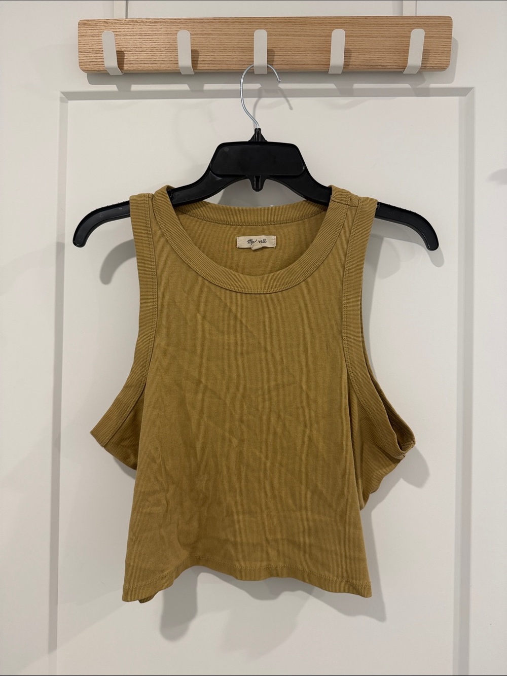 Madewell Olive Tank Top in Mustard-Olive